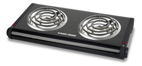 Rango De Buffet Portátil De Doble Quemador Negro+decker,