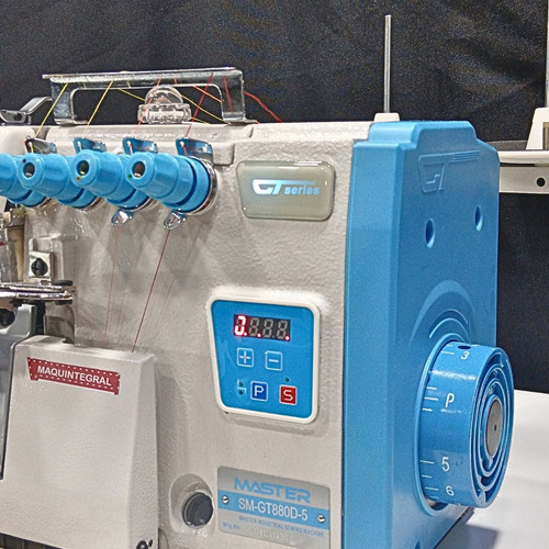 Envio Gratis Overlock 5 Hilos Industrial Motor Bajo Consumo Blanco