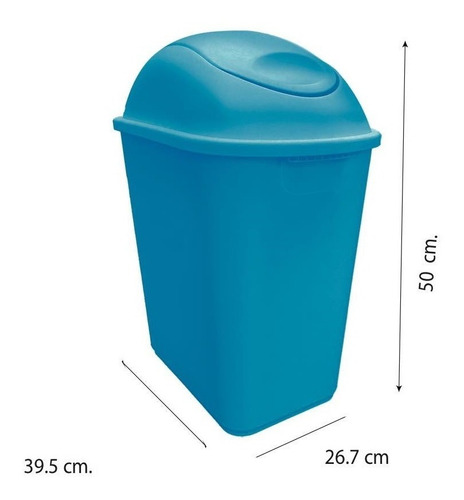 Juego De Botes De Basura Para Reciclaje 26 Litros Color Azul/gris/verde