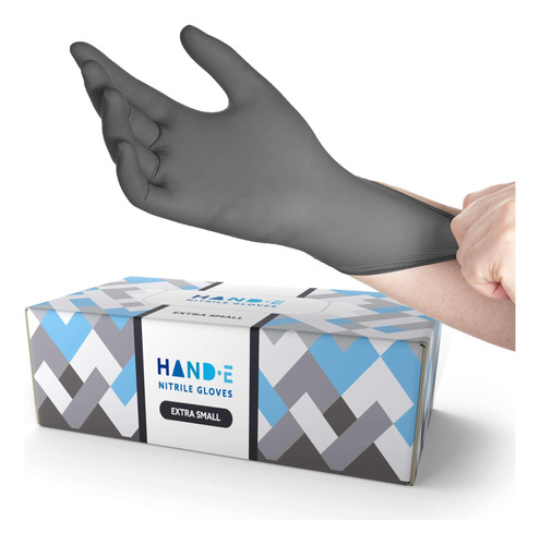 Hand-e Touch Guantes De Nitrilo Desechables Grises Xl 100 Un