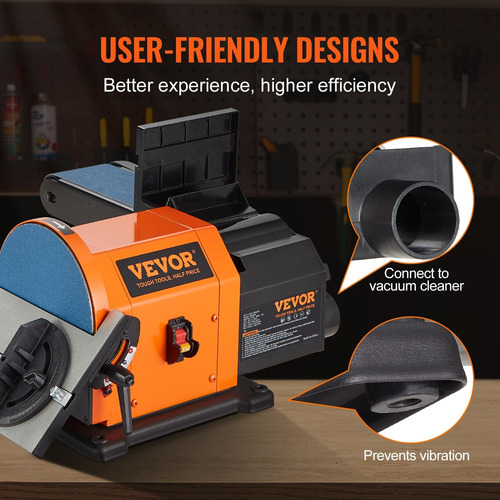Vevor Professional Briter Sander, Lijadora De Disco De 8 Y 4
