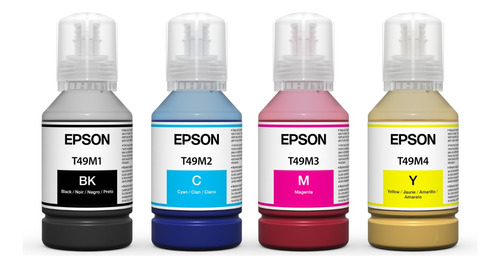 Tinta Epson Sublimación T49m F570 F170 Paquete Cmyk (4und)