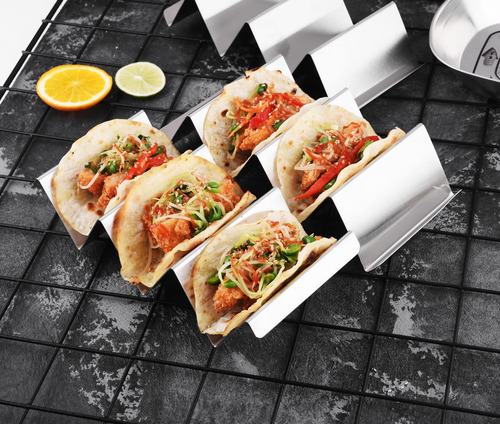 Paquete De 4 Soportes For Tacos - Bandeja Con Soporte