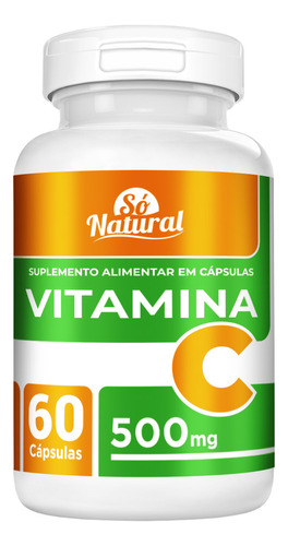 Vitamina C 500 Mg 60 Softgel Só Natural