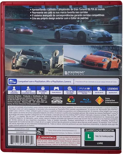  Gran Turismo Sport Hits - PlayStation 4 : Sony