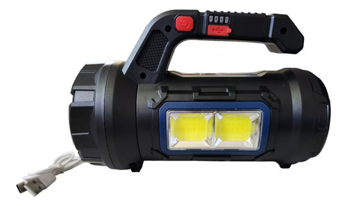 Linterna Con Kit De Herramientas Emergencia Usb Recargable Negro Blanco
