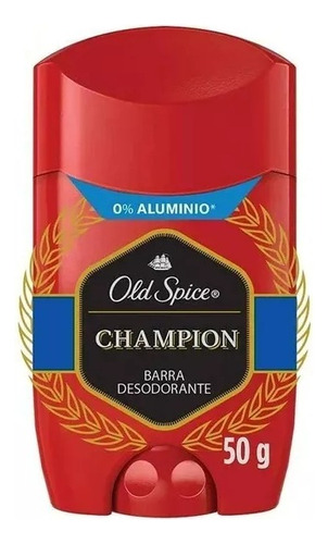 Desodorante Old Spice Champion 0% Aluminio, Barra,hombre 50g
