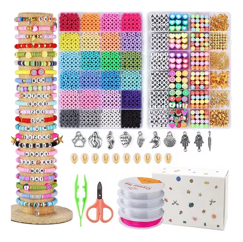 Kit Para Hacer Pulsera De Collar Bricolaje Cuentas 19000 Pcs, Meses sin  inter…