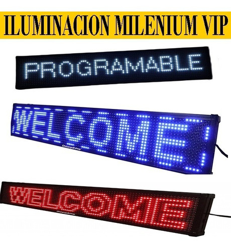 Letreros Led Luminosos 1m*20cm Programable Celular 500 Palab