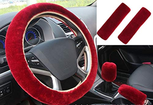 Acdiac 5pcs/set Universal Fuzzy Car Steering Wheel Cover Cu3