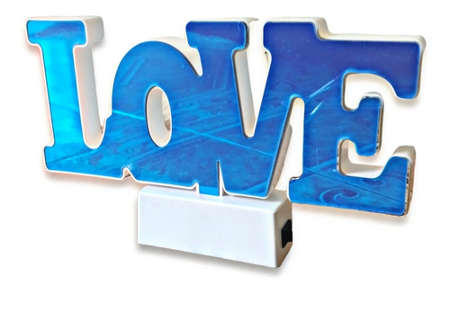 Veladora 3d Led Love Cartel Lámpara Color Luz San Valentín 