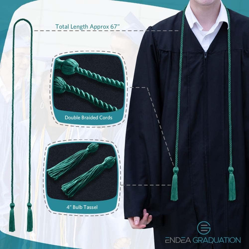 Cordón De Honor Único De Graduación Endea (verde Esmeralda)
