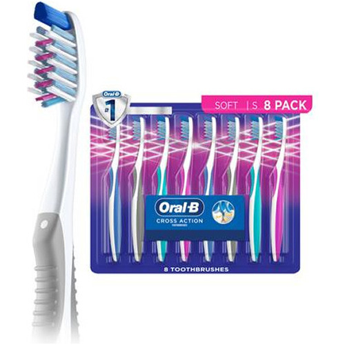 8 Cepillos De Dientes Oral B Cross Action Soft