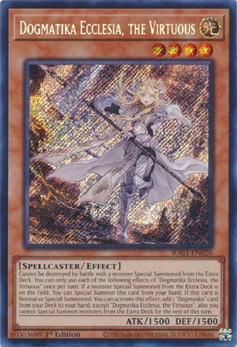 Dogmatika Ecclesia, The Virtuous (scr) - Yugioh Ra01-en020 Inglés