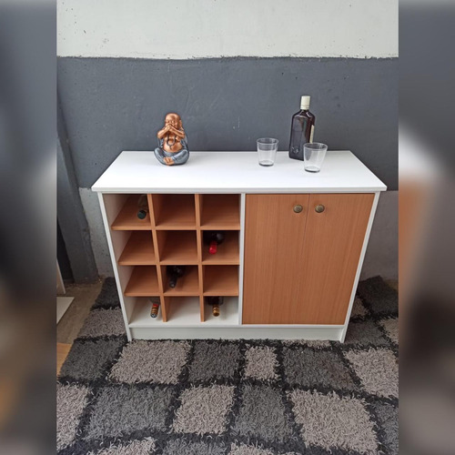 Mueble Buffet De Madera Bar Cavas Vino Botellas Licor Rack