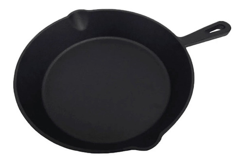 Sarten Hierro Fundido Laffitte 26cm C Manija Parrilla Horno Color Negro