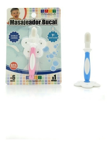 Masajeador Bucal Baby Innovation By Creciendo Color rosa/azul