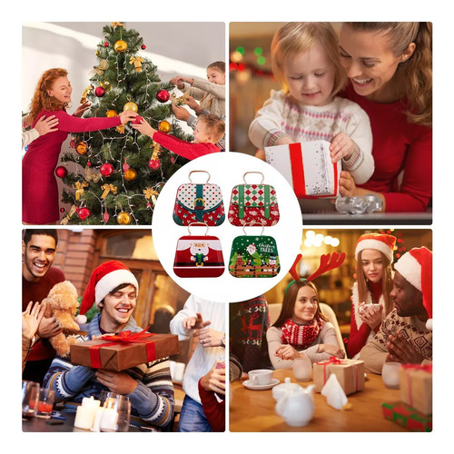 Caixas De Biscoitos De Natal Christmas Candy Tin 4 Latas