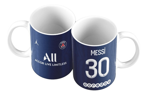 Taza Mug 11oz Psg Lionel Messi Paris Saint Germain Camiseta