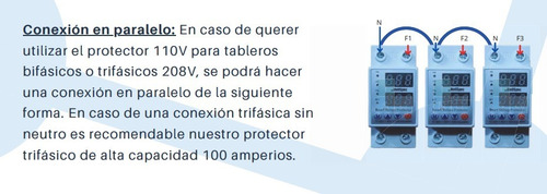 Imagen 6 de 6 de Protector De Voltaje Programable Integral 220v Y 63a