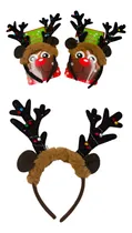 Comprar Balacas Navideñas Diadema Navidad Reno Accesorio- Con Luz