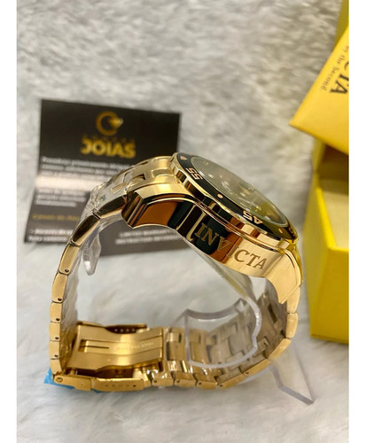 Relógio Invicta Pro Diver 0072 Banhado A Ouro 18k Com N.f