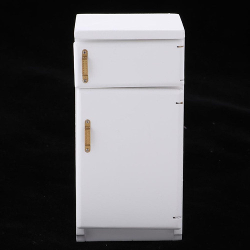. Modelo De Refrigerador De Madera En Miniatura De Casa 1/12