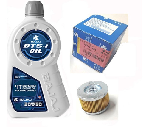 Kit Filtro Aceite Y Aceite Bajaj Original 1.2 Lts Rouser 135