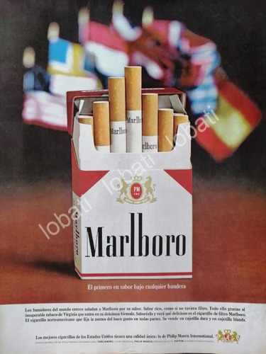 Cartel Publicitario Retro Cigarros Marlboro 1960s /t253