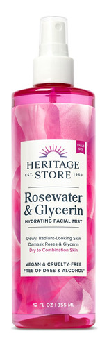 Heritage Store Spray Facial Hidratante De Agua De Rosas Y G.