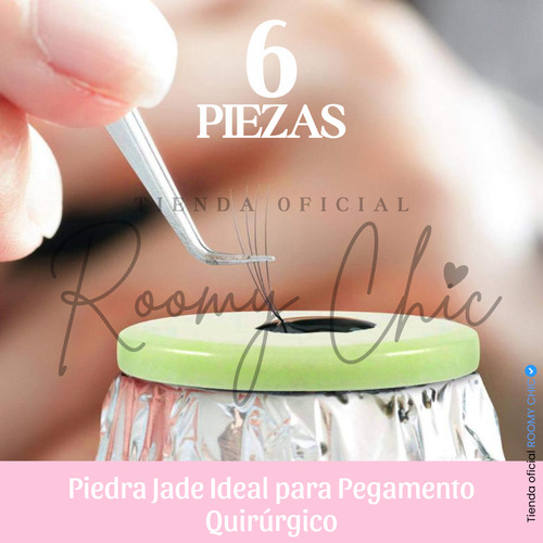 Piedra Jade Para Pegamento Extensiones De Pestañas Mink 1x1