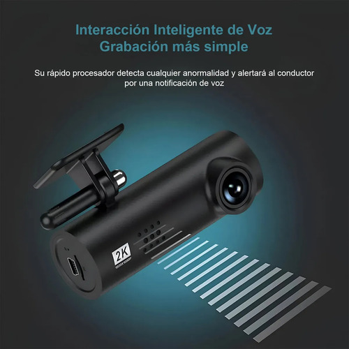 Camara Auto 1920x1080p Dash Cam 2k Seguridad Audio Video Hd