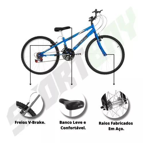 Bicicleta Aro 20 Pro Tork Ultra Freio V Break Preto Fosco Cor