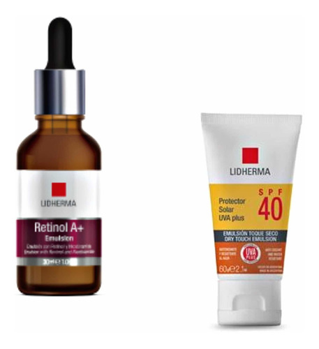 Kit Retinol A+ Y Protector Solar Fps 40 Toque Seco Lidherma