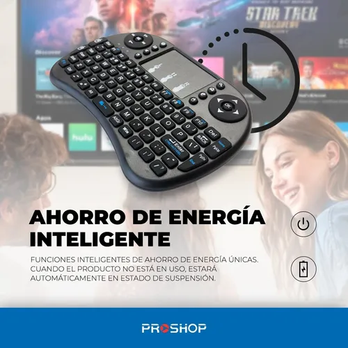 Mini Teclado Inalambrico Retroiluminado Led Smart Tv Android