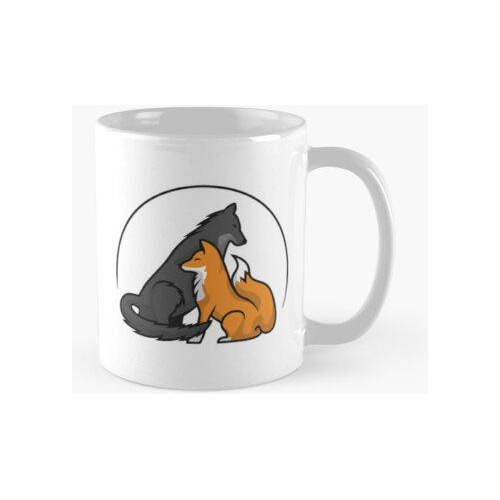 Taza Zorro Y Lobo Enamorados Calidad Premium