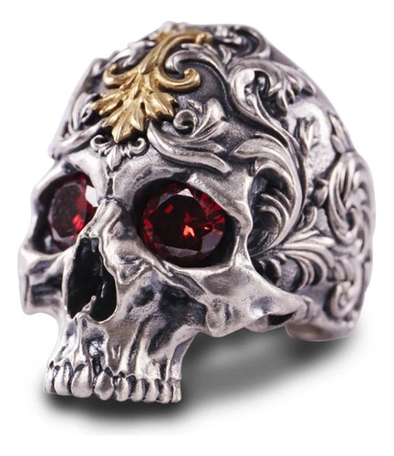 Anillo Punk Para Hombre, Dominante, Ojos Negros, Calavera, B