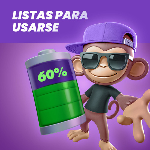 Cargador Con Pila 4 Aaa Batería Recargable Monkey Soul Usb-c