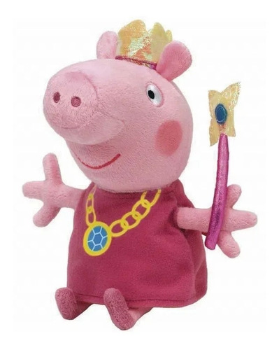Imagem 1 de 3 de Pelúcia Peppa Pig Princesa 27cm Ty 4536 Dtc Original