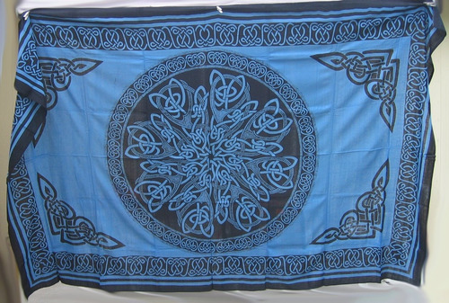 Azul Nudo Celta Mandala Tapiz Colgante Colcha