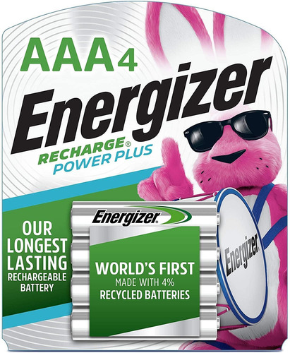 Imagen 1 de 7 de Pila Energizer Recargable Aaa Con 4 Pilas 700mah Nh12bp
