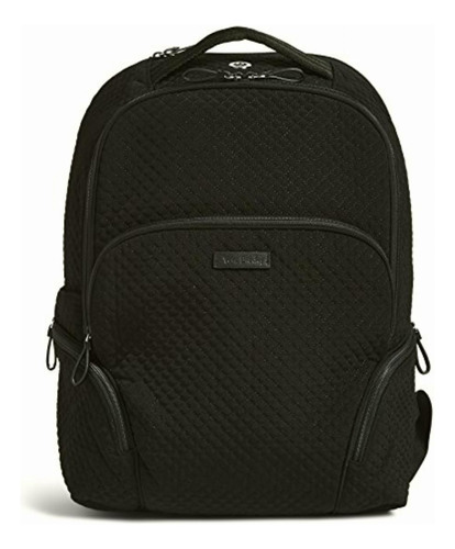 Vera Bradley - Mochila De Microfibra, Negro, Talla Unica