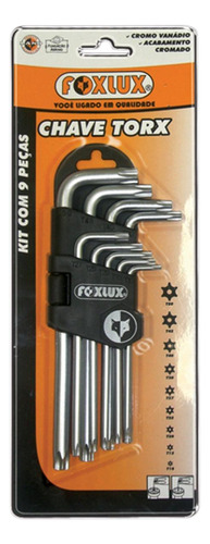 Kit Jogo Chave Torx 09pc T10 A T50 Foxlux