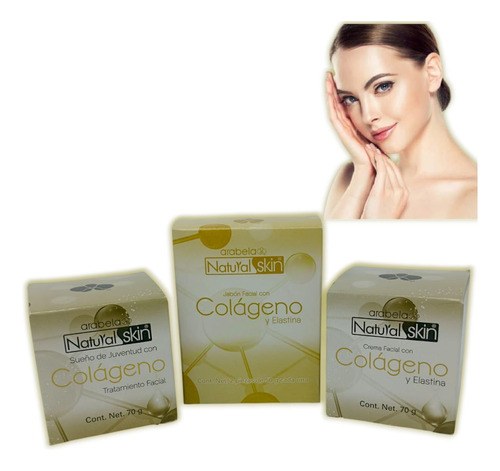 Kit Facial Con Colageno Y Elastina Jabon+crema+tratamiento