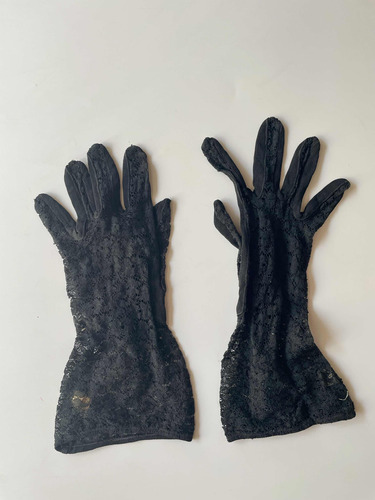 Guantes Negros Encaje Colección