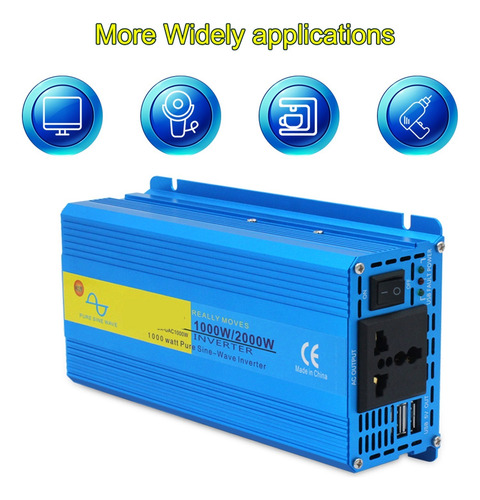 Inversor De Coche De Onda Sinusoidal Pura 2000w Potencia