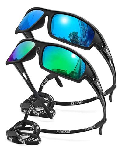 Lentes De Sol Polarizados Con Protección Uv400 P/hombre 2 Pz