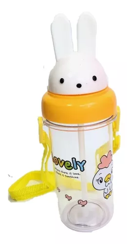  Termo para niños, lindo conejo con zanahorias, botella de agua  de acero inoxidable de 16.9 fl oz, vaso de viaje para niños y niñas : Hogar  y Cocina