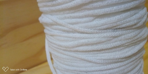 Elástico Roliço 3mm Máscara Cirúrgica 50 Branco + 50 Preto