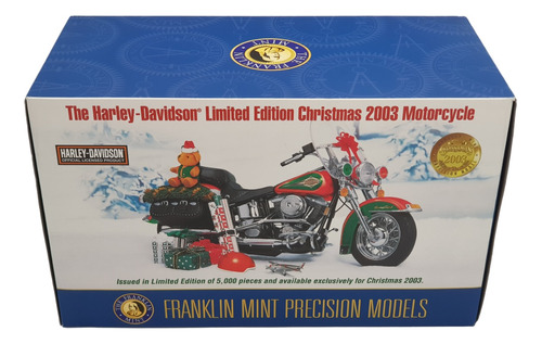 Moto Harley Davidson Navidad 2003 Franklin Mint Escala 1:10